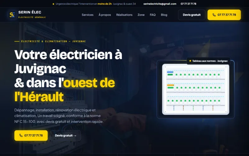 Réalisation web SDR Web – Serin Élec, agence web Montpellier